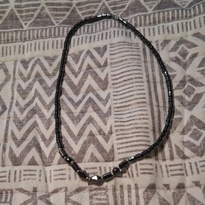Black Obsidian Beaded Necklace